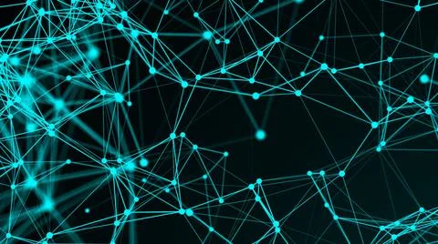 Abstract connection dots. Technology background. Network concept 3d render... Stock Photos