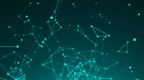 Abstract connection dots. Technology background. Network concept 3d render... Stockfoto's