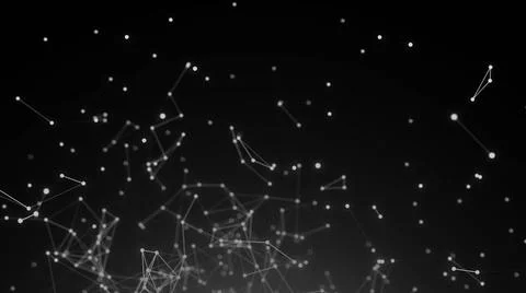 Abstract connection dots. Technology background. Digital drawing black and... Foto stock