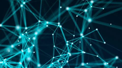 Abstract connection dots. Technology background. Digital drawing blue them... 스톡 사진