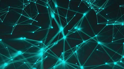 Abstract connection dots. Technology background. Digital drawing blue them... Stock Photos