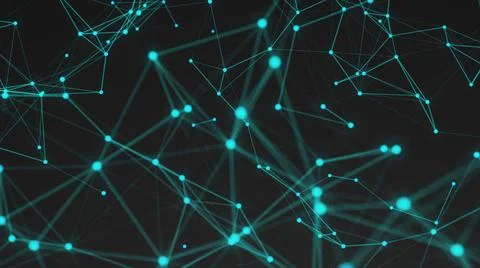 Abstract connection dots. Technology background. Digital drawing blue them... 스톡 사진