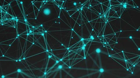 Abstract connection dots. Technology background. Digital drawing blue them... 스톡 사진