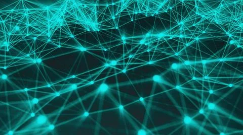 Abstract connection dots. Technology background. Digital drawing blue them... 스톡 사진