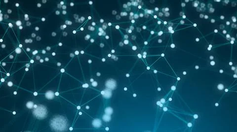 Abstract connection dots. Technology background. Digital drawing blue them... 스톡 사진