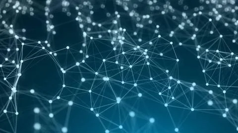 Abstract connection dots. Technology background. Digital drawing blue them... 스톡 사진