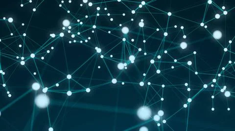 Abstract connection dots. Technology background. Digital drawing blue them... 스톡 사진