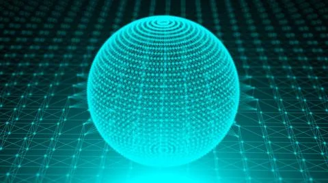 Abstract connection dots. Technology background. Digital drawing blue them... Stock Photos