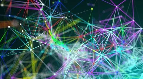 Abstract connection dots. Technology background. Network concept Abstract ... Foto stock