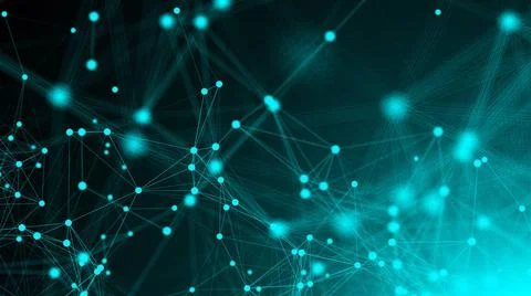 Abstract connection dots. Technology background. Network concept. 3d rende... 스톡 사진