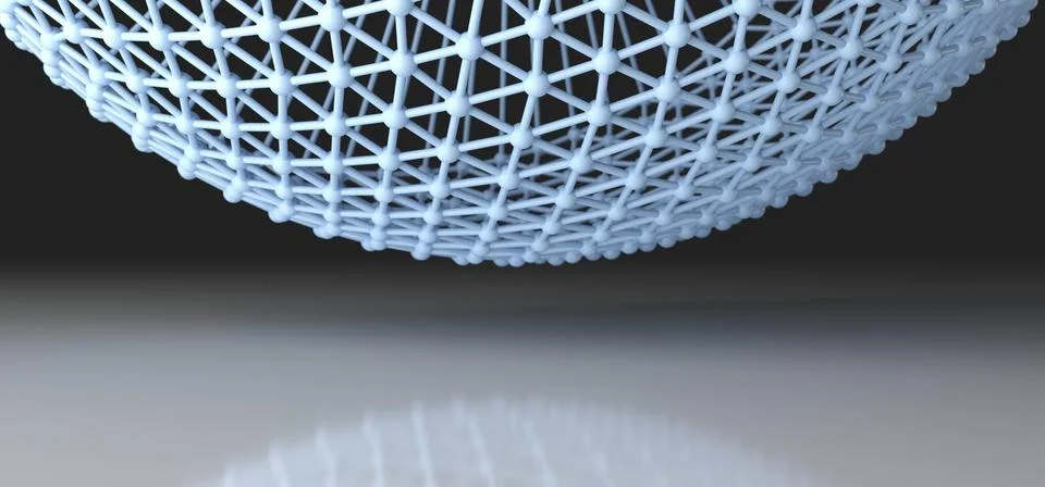 Abstract Connection Net Sphere Closeup Background Illustrazione stock