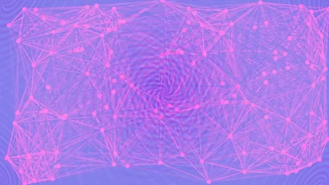 Abstract connection network background, glowing digital node pattern on tea.. Stock Footage 336544180