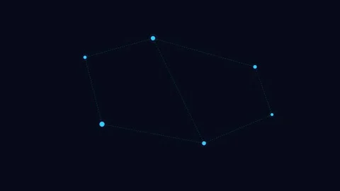 Abstract connection points forming a glowing blue digital network graph Stock Footage 339619045