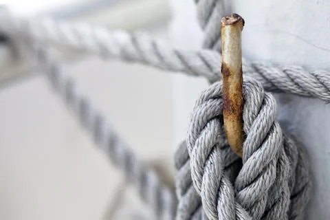 Abstract Connection of Rope Lines Stockfoto's