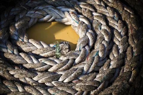 Abstract Connection of Rope Lines Foto stock