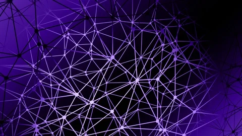 Abstract connections circle dots, digital wireframe pattern Video stock 114277617