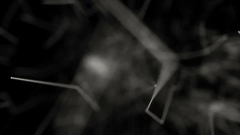 Abstract Connections: Dynamic Wireframe Lines on a Dark Background Stock Footage 341780779