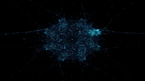 Abstract connections moving in space Stock Footage 124807230
