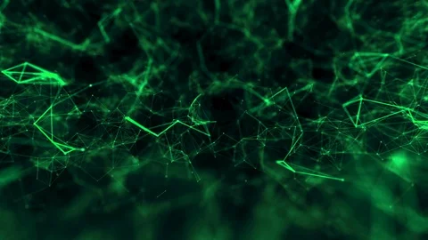 Abstract connections structure technology science background green Vidéo 104168976
