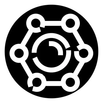 Abstract connectivity network icon displaying digital connection Illustrazione stock