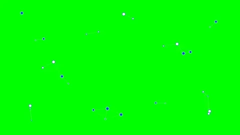 Abstract constellation of blue and white dots connected by thin white lines Stock Footage 340900452