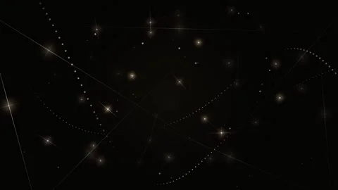 Abstract constellation network motion graphic featuring glowing star cluste.. Video stock 345573074