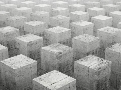 Abstract construction background with gray concrete elements 스톡 일러스트