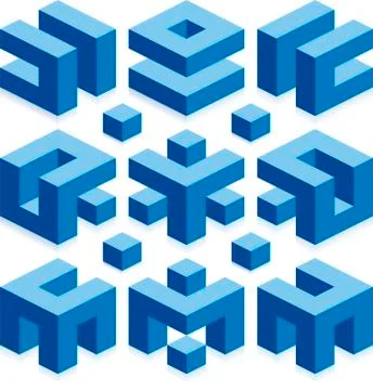 Abstract Construction Business Elements Stock Illustration