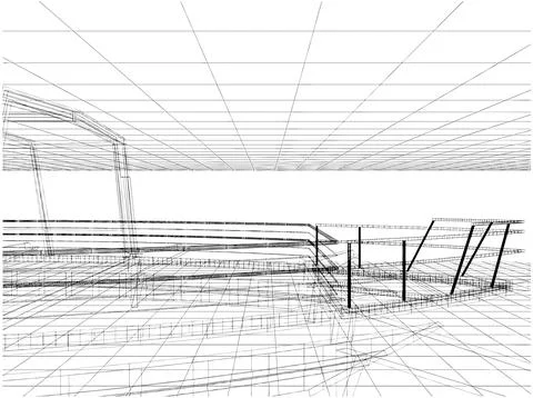 Abstract Construction Of The Line Vector Stock Illustration