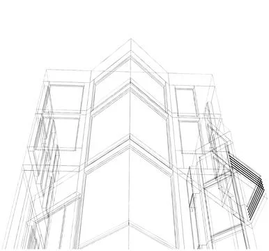 Abstract Construction Of The Line Vector Stockillustratie