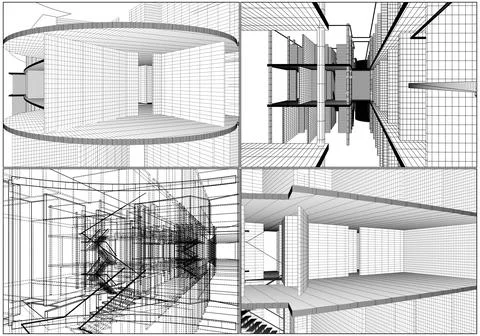 Abstract Construction Of The Line Vector Stock Illustration