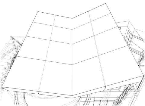 Abstract Construction Of The Line Vector Stock Illustration