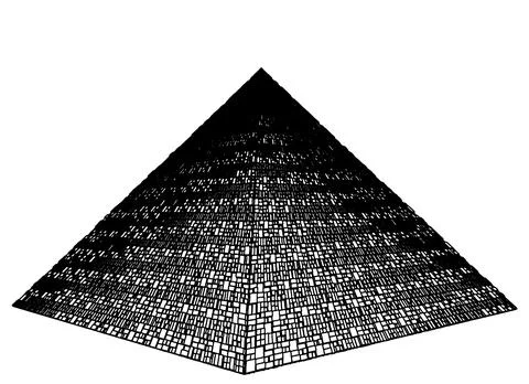 Abstract Construction Of The Pyramid Vector Stock Illustration
