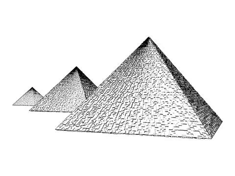 Abstract Construction Of The Pyramid Vector Stock Illustration