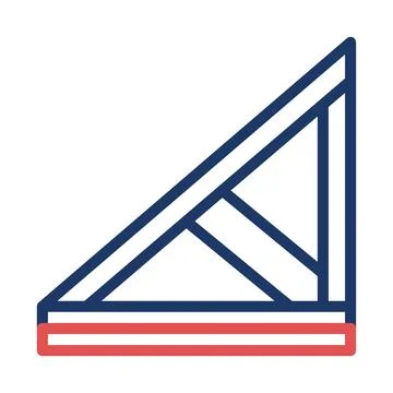 Abstract Construction Roof Frame Line Art Icon Stock Illustration