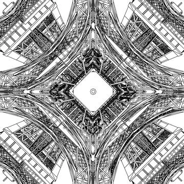 Abstract Construction Structure Vector Stock Illustration