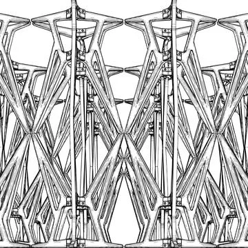 Abstract Construction Structure Vector Stockillustratie