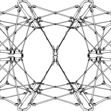 Abstract Construction Structure Vector Stock Illustration