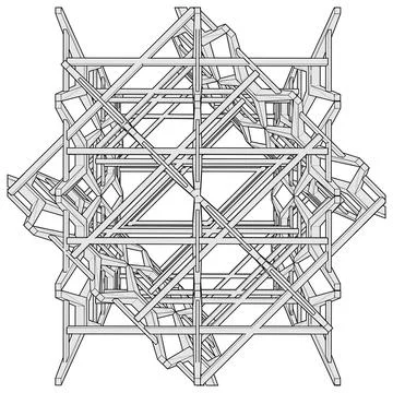 Abstract Construction Structure Vector 스톡 일러스트