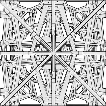 Abstract Construction Structure Vector 스톡 일러스트