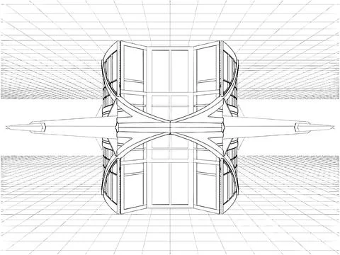 Abstract Construction Structure Vector Stock Illustration
