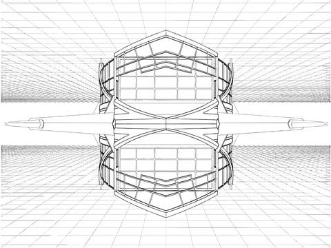 Abstract Construction Structure Vector Stock Illustration