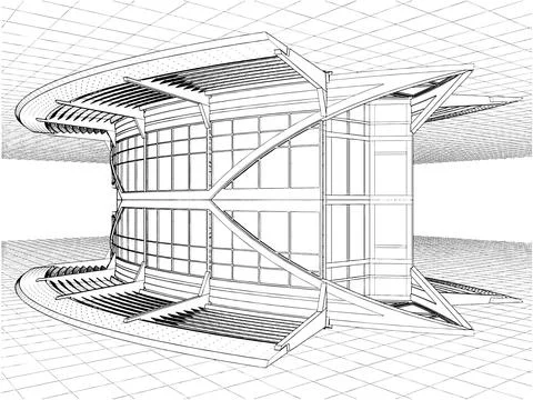 Abstract Construction Structure Vector 스톡 일러스트