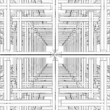 Abstract Construction Structure Vector 스톡 일러스트