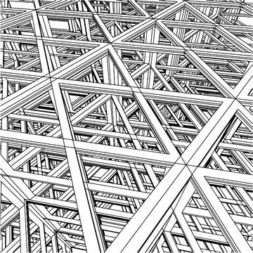 Abstract Construction Structure Vector イラスト素材