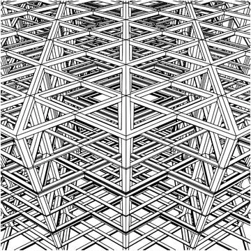 Abstract Construction Structure Vector 스톡 일러스트