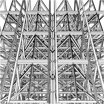 Abstract Construction Structure Vector 스톡 일러스트