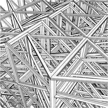 Abstract Construction Structure Vector イラスト素材