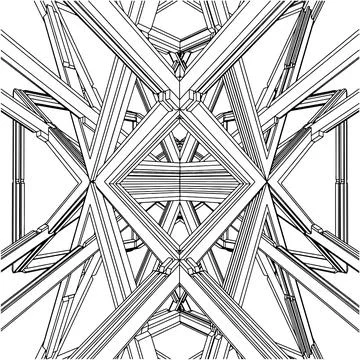 Abstract Construction Structure Vector Stock Illustration