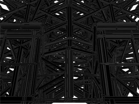 Abstract Construction Structure Vector Stockillustratie